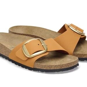Madrid Big Buckle Nubuck Leather - Burnt Orange